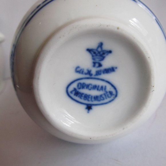 Original Zwiebelmuster Czechoslovakia Blue Onion Creamer Pitcher Meissen Bohemia - Picture 6 of 7